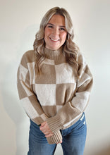 Load image into Gallery viewer, Checkered Crew Sweater

