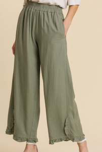 The Rowan Linen Pants [Light Olive]