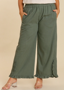 The Rowan Linen Pants [Light Olive]