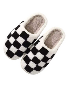 Checkered Cozy Slippers [2 Colors]
