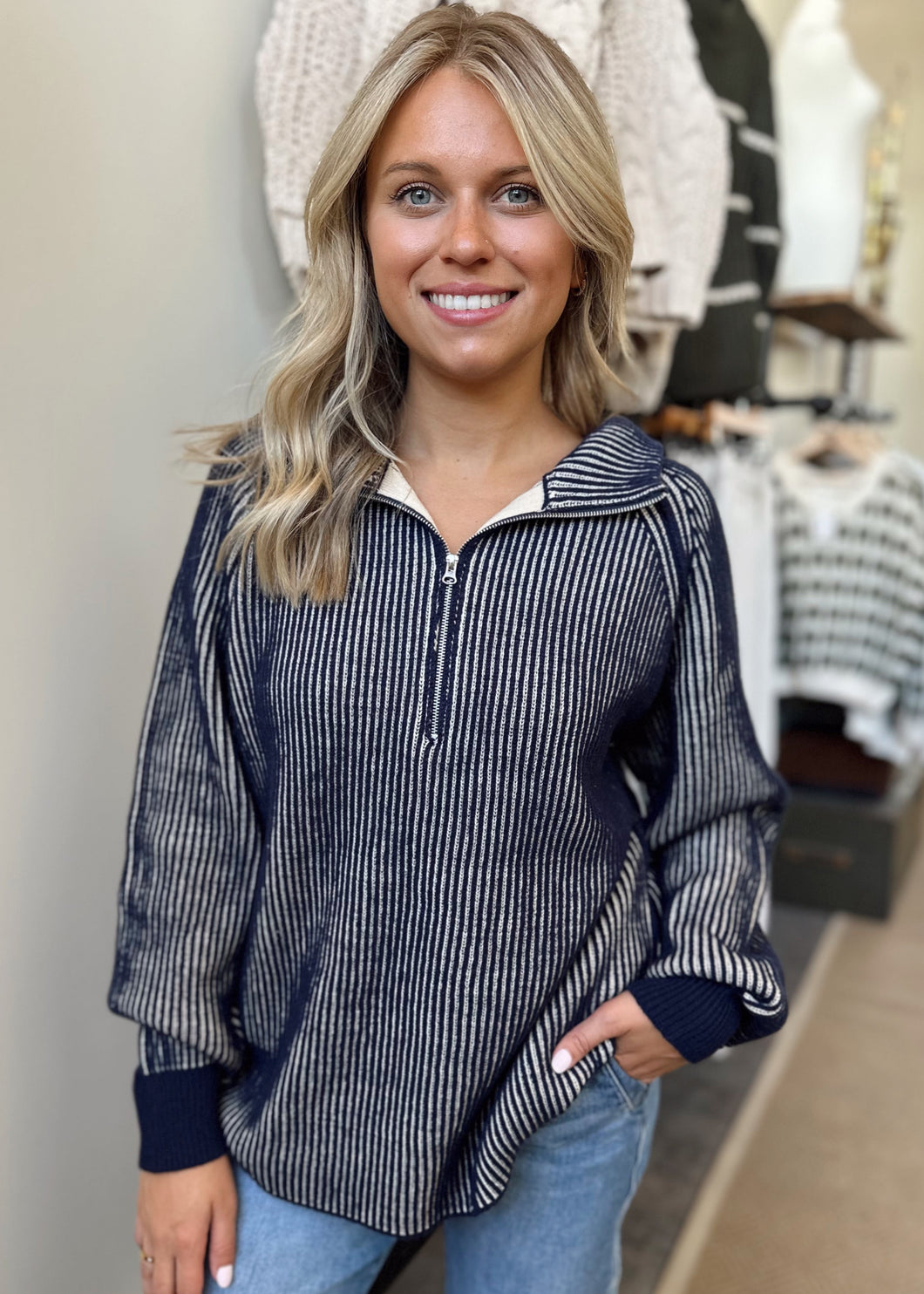 Taya Half Zip Sweater