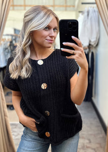 Kenley Coin-Button Sweater