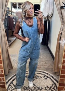 High Roller Denim Jumpsuit