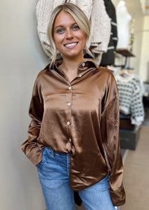 Charlie Satin Button Up