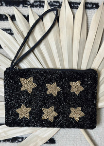 Stars Seed-Bead Zipper Bag